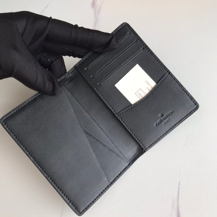 Card holder Louis Vuitton card holder Black Size 7.5x11cm