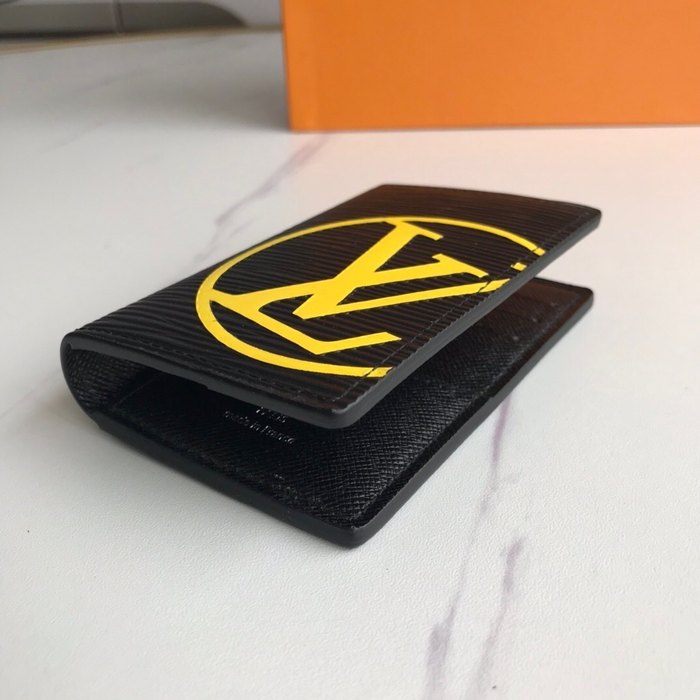 Card holder Louis Vuitton card holder Black Size 8x11x1cm