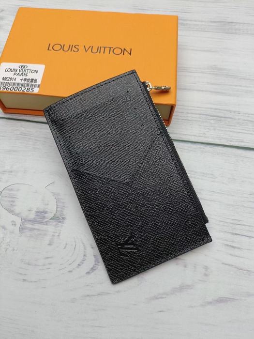 Card holder Louis Vuitton card holder Black Size 8x14.5x1