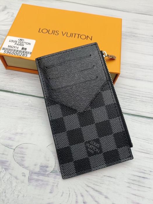 Card holder Louis Vuitton card holder Black Size 8x14.5x1