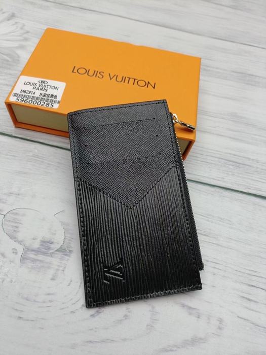 Card holder Louis Vuitton card holder Black Size 8x14.5x1