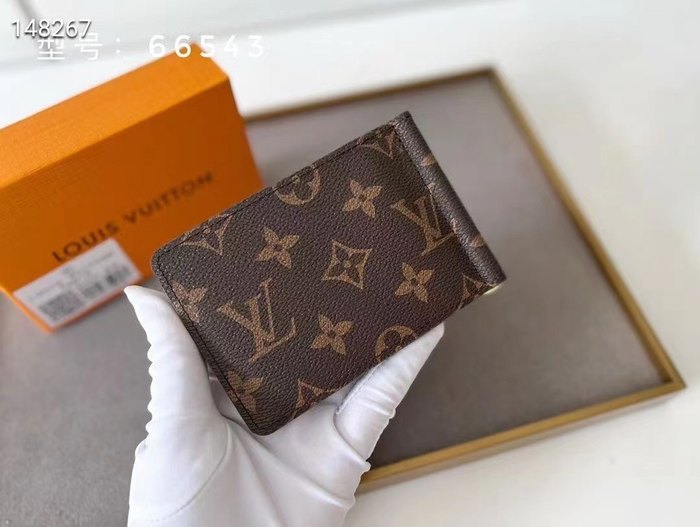 Card holder Louis Vuitton card holder Brown Size 12x8cm 001