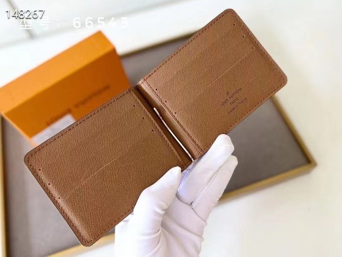 Card holder Louis Vuitton card holder Brown Size 12x8cm 001