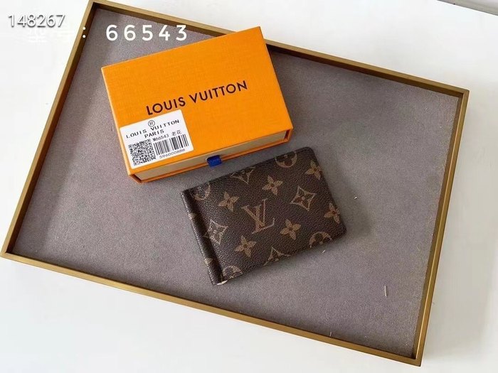 Card holder Louis Vuitton card holder Brown Size 12x8cm 001