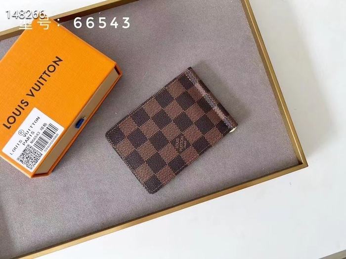 Card holder Louis Vuitton card holder Brown Size 12x8cm