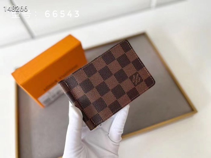 Card holder Louis Vuitton card holder Brown Size 12x8cm
