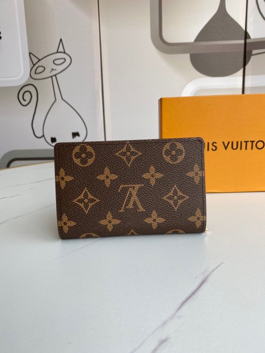 Card holder Louis Vuitton zippered card holder Brown Size 13x9cm