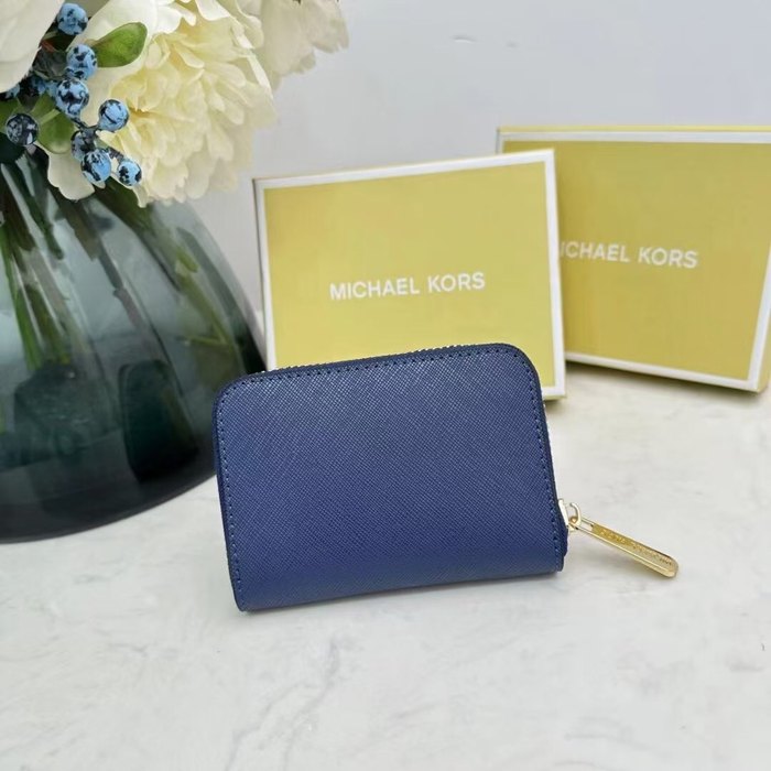 Card holder Michael Kors zip around card holder Blue