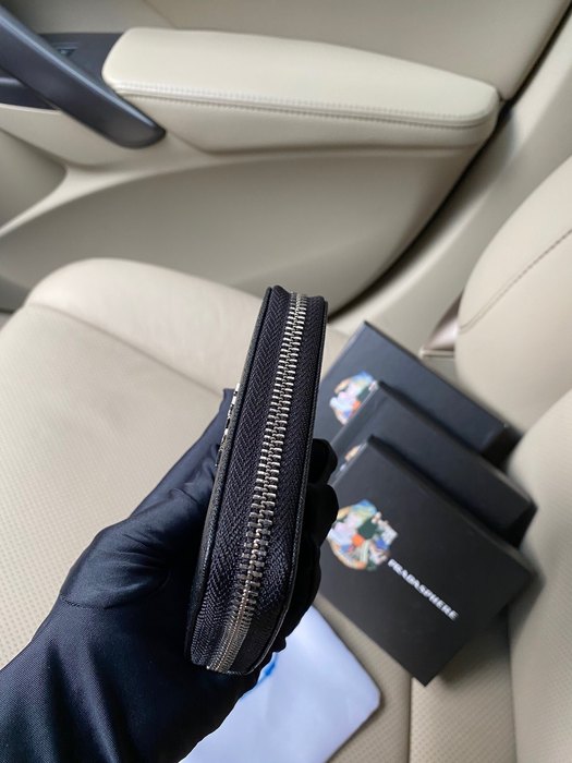 Card holder Prada zip around card holder Black Size 12x9x2.5cm