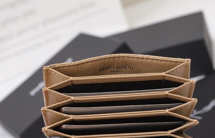 Card holder Saint Laurent card holder Beige Size 11x7x2cm
