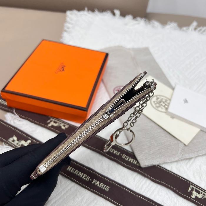 Card holder Togo grained leather card holder Beige Size 11.9x8.3cm