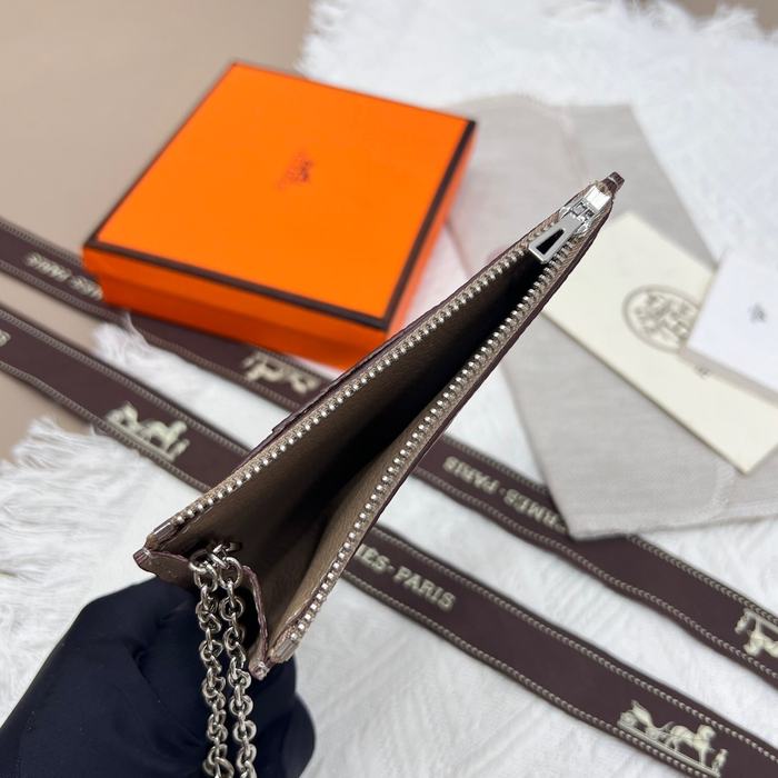 Card holder Togo grained leather card holder Beige Size 11.9x8.3cm