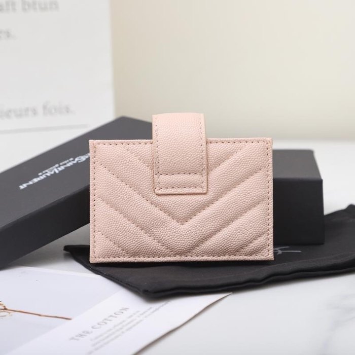 Card holder YSL card holder Beige Size 11x7x2cm