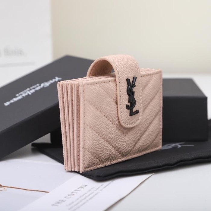 Card holder YSL card holder Beige Size 11x7x2cm
