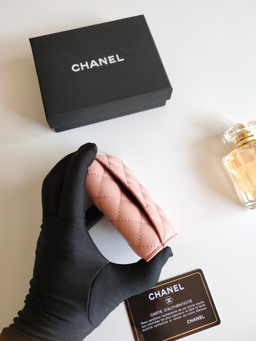 Card holder chanel classic flap card holder Beige Size 7.5x11.3x2.1cm 003