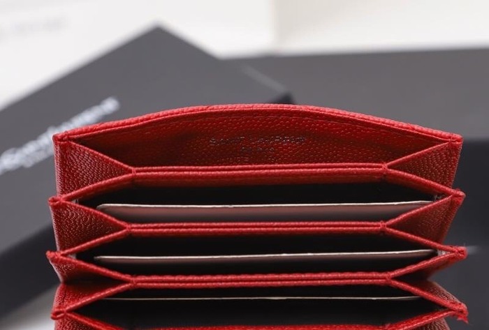 Card holder quilted card holder Red Size 11x7x2cm