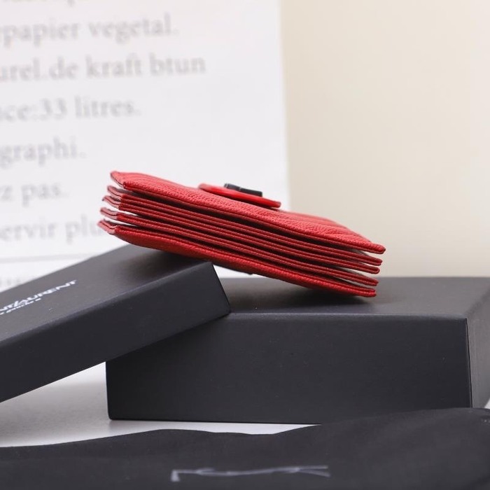 Card holder quilted card holder Red Size 11x7x2cm