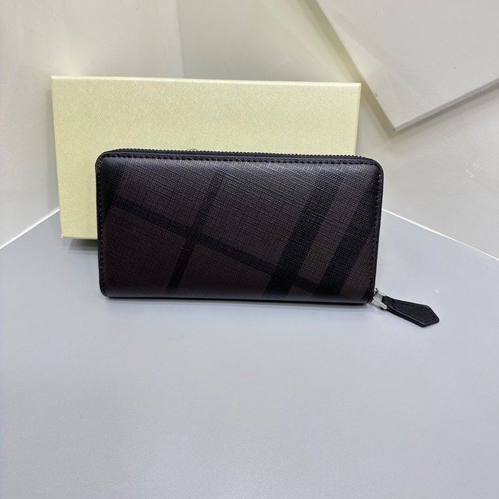 Clutch bag Burberry zip around long wallet Black Size 19x10cm 001