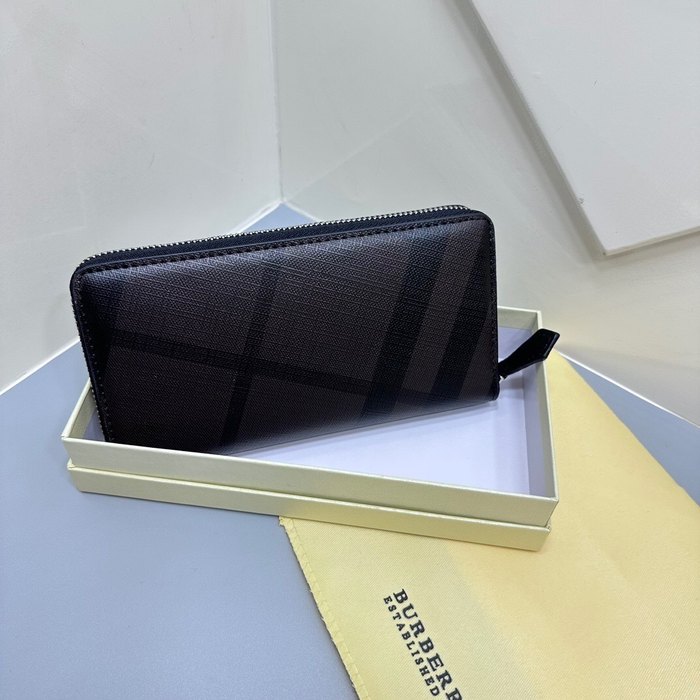 Clutch bag Burberry zip around long wallet Black Size 19x10cm 001