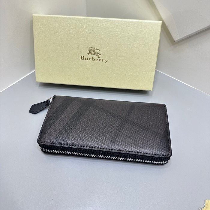 Clutch bag Burberry zip around long wallet Black Size 19x10cm 001