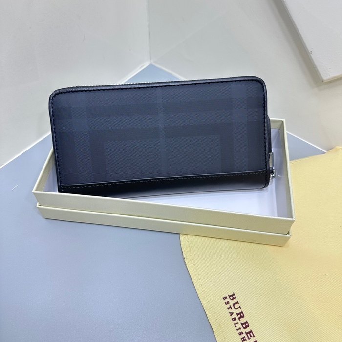 Clutch bag Burberry zip around long wallet Black Size 19x10cm