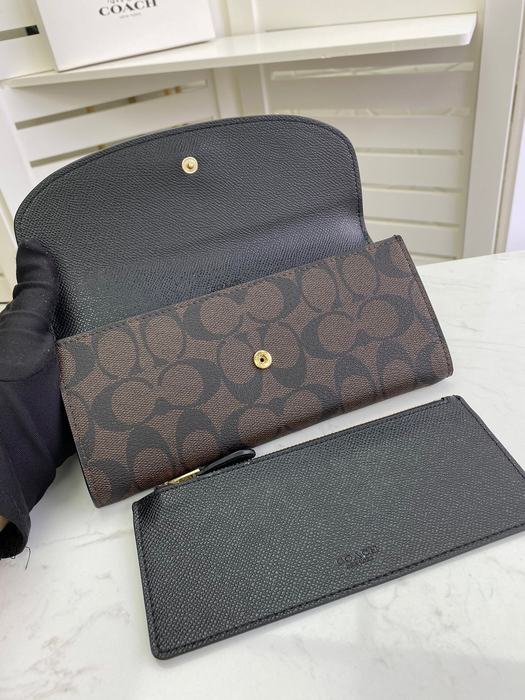 Clutch bag Coach envelope multifunction wallet with coin pouch Brown Size 20x10x4cm