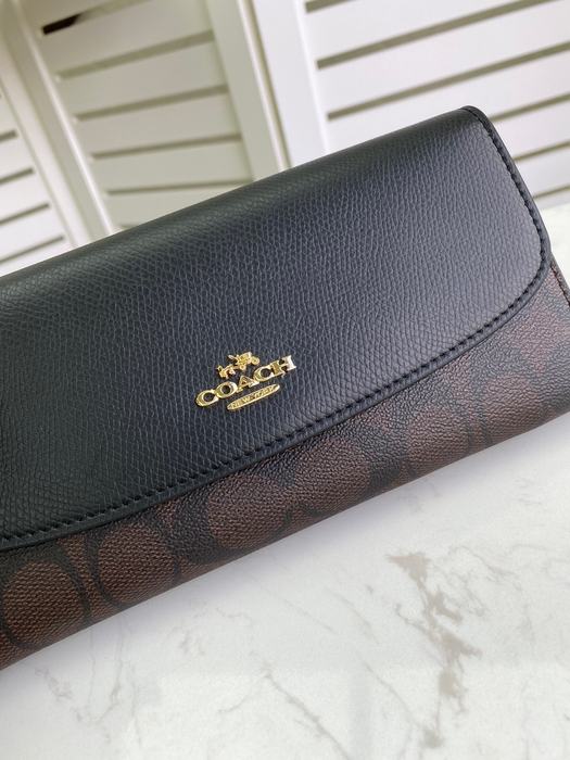 Clutch bag Coach envelope style multi card wallet with coin pouch Brown Size 20x10x4cm