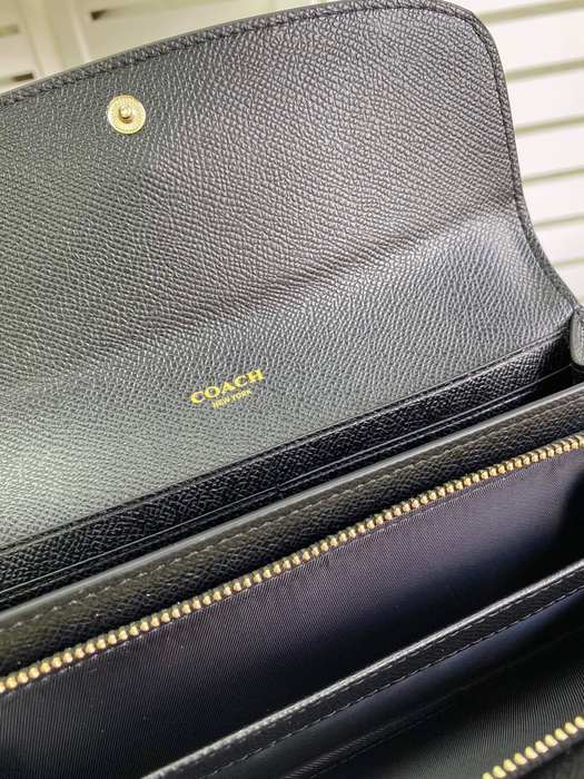 Clutch bag Coach envelope style multi card wallet with coin pouch Brown Size 20x10x4cm