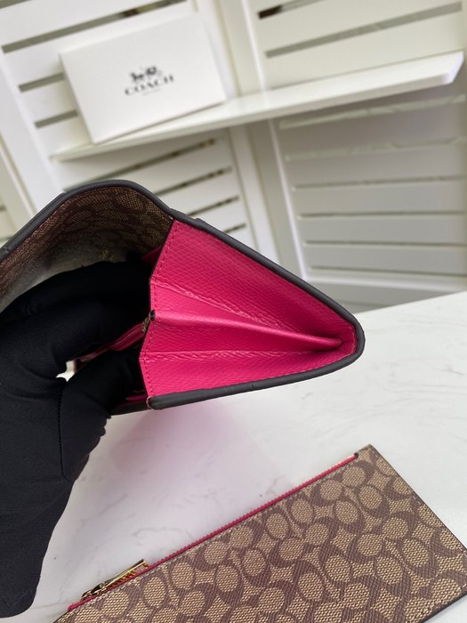 Clutch bag Coach envelope style Burgundy Size 20x10x4cm