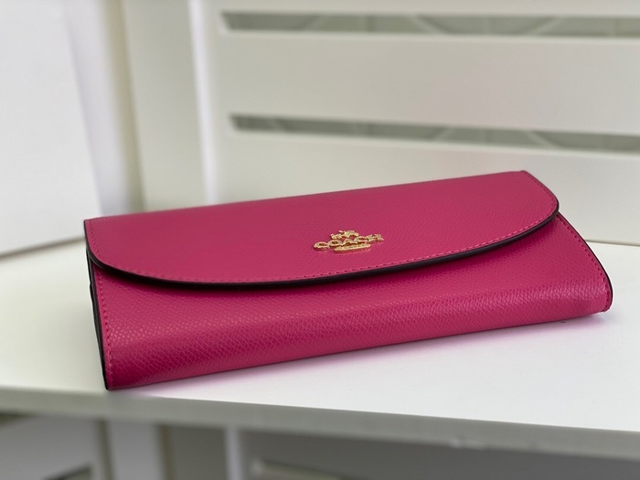 Clutch bag Coach envelope style Burgundy Size 20x10x4cm