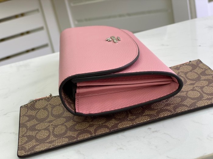 Clutch bag Coach multi card envelope style with coin pouch Beige Size 20x10x4cm