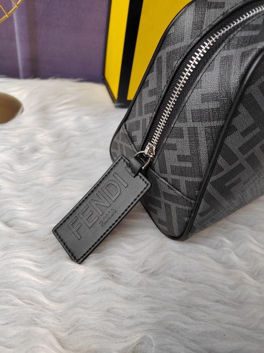 Clutch bag Fendi cosmetic pouch Grey Size 25x17x13cm