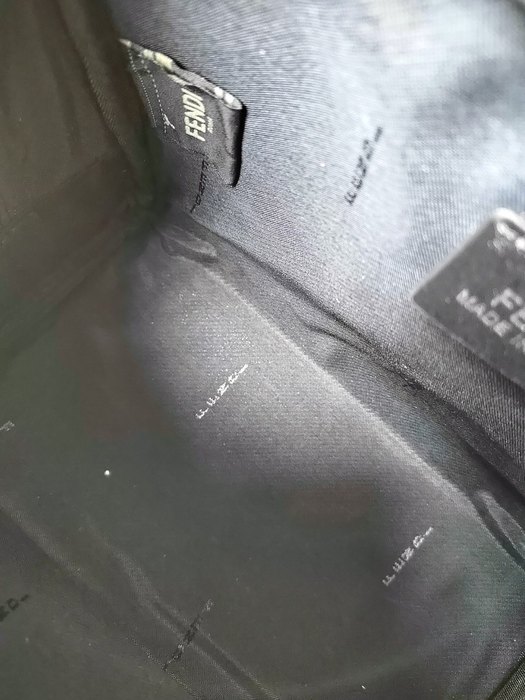 Clutch bag Fendi cosmetic pouch Grey Size 25x17x13cm