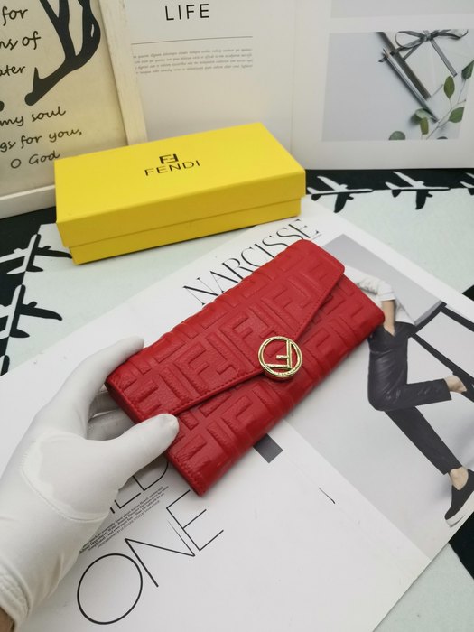 Clutch bag Fendi long clutch wallet Red