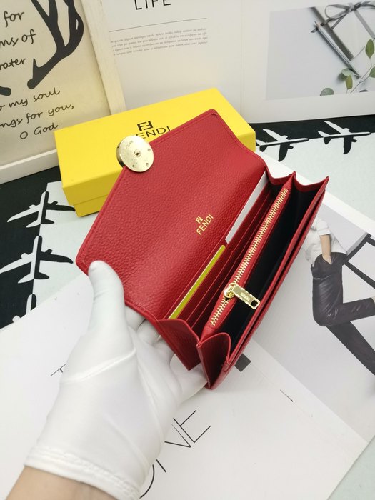 Clutch bag Fendi long clutch wallet Red