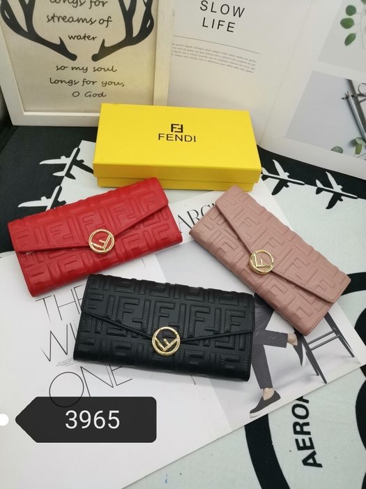 Clutch bag Fendi long clutch wallet Red