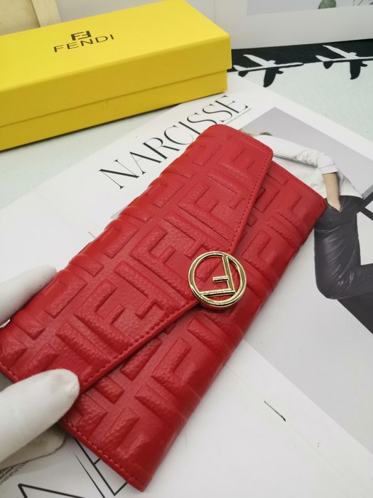 Clutch bag Fendi long clutch wallet Red