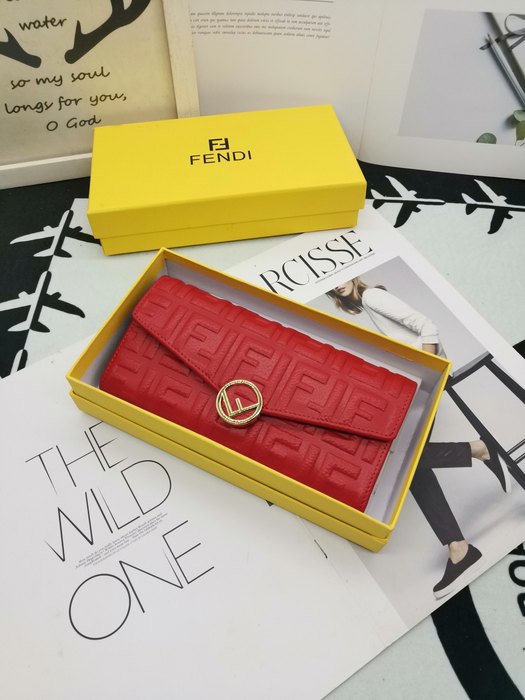 Clutch bag Fendi long clutch wallet Red