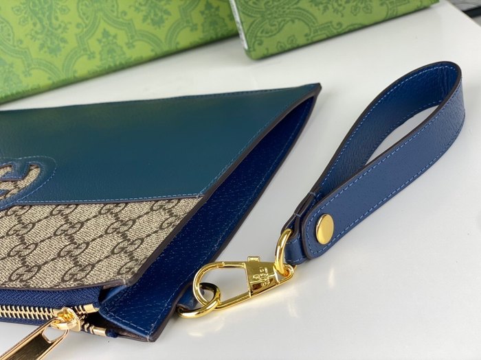 Clutch bag Gucci Blue Size 30.5x21x1.5cm