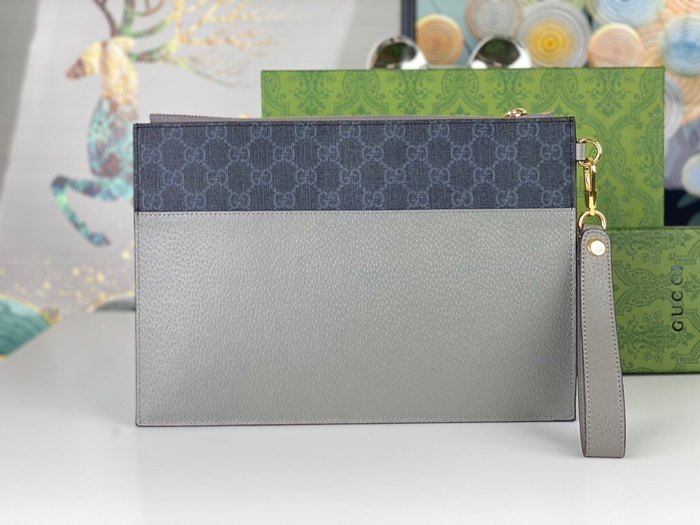 Clutch bag Gucci Grey Size 30.5x21x1.5cm