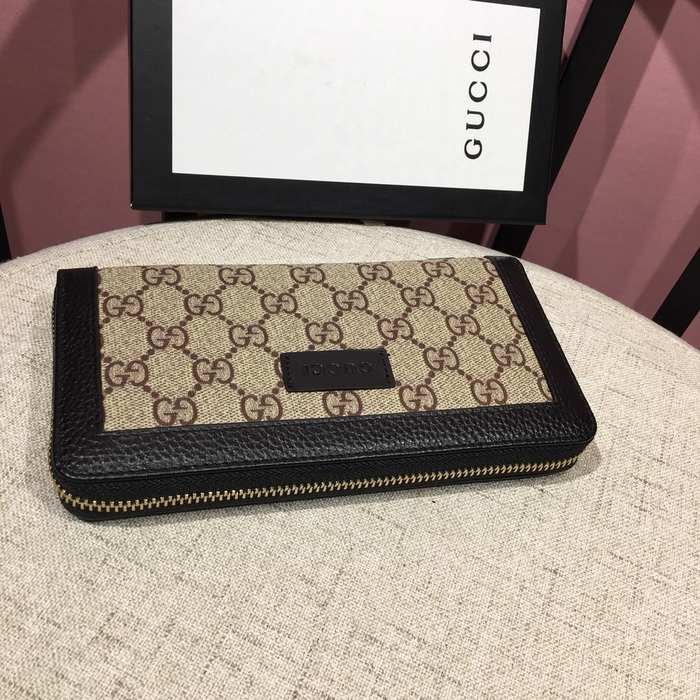 Clutch bag Gucci zip around Beige Size 19x10cm