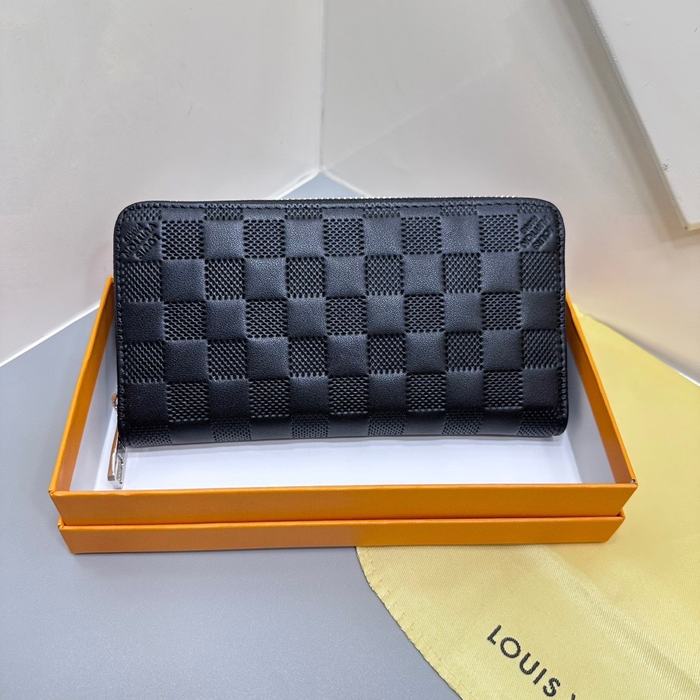 Clutch bag Louis Vuitton Damier Graphite Zippy Wallet Black Size 19x10cm