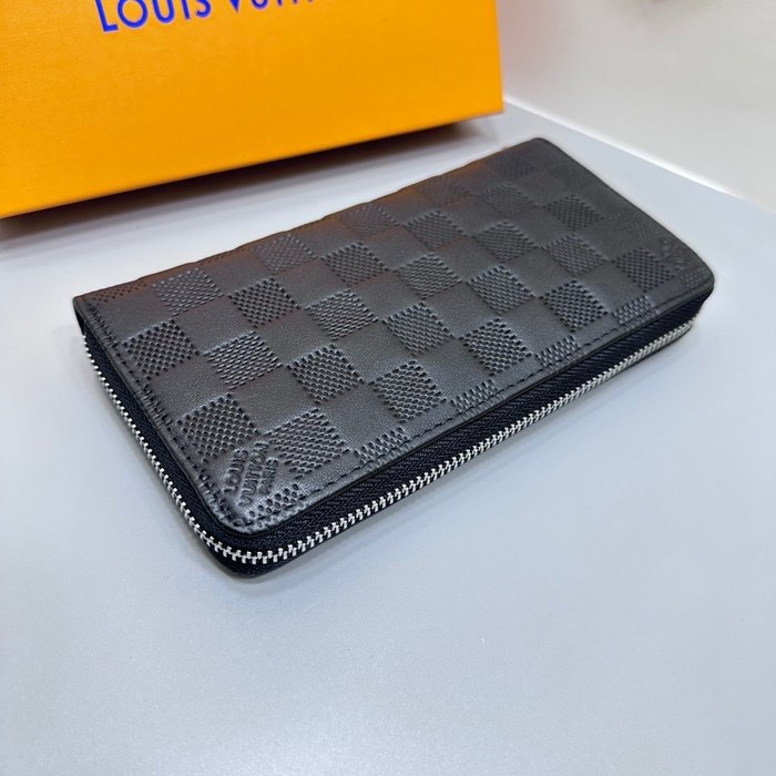 Clutch bag Louis Vuitton Damier Graphite Zippy Wallet Black Size 19x10cm