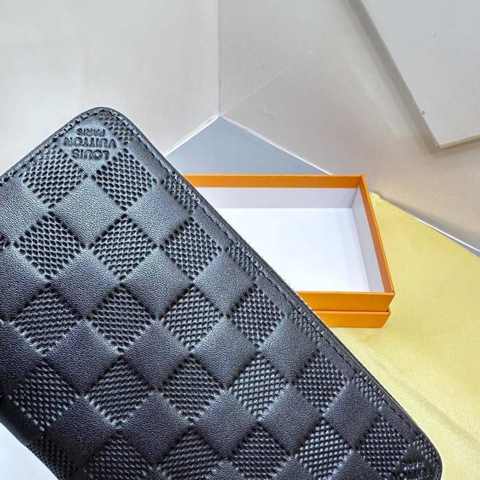 Clutch bag Louis Vuitton Damier Graphite Zippy Wallet Black Size 19x10cm