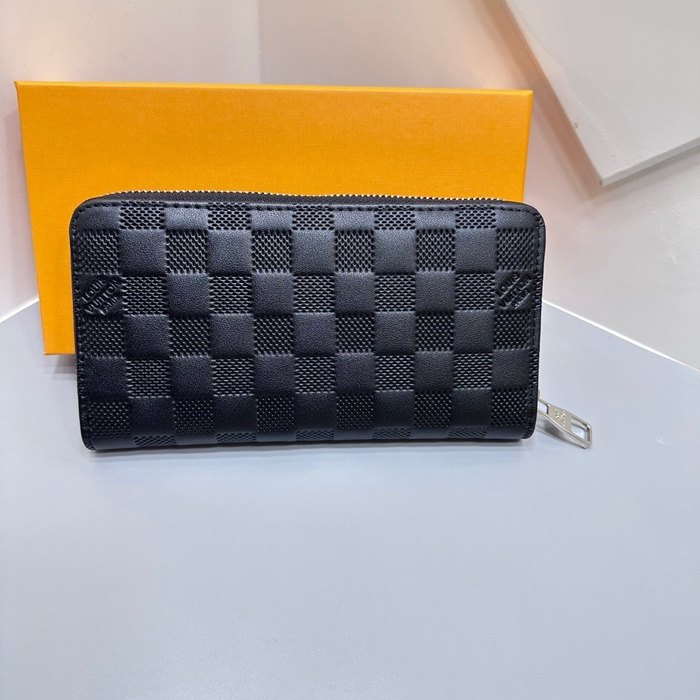 Clutch bag Louis Vuitton Damier Graphite Zippy Wallet Black Size 19x10cm