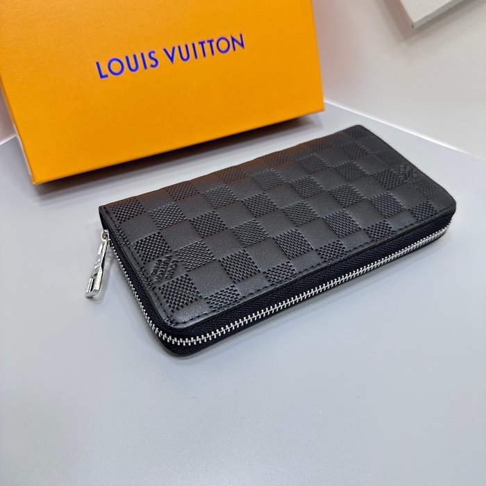 Clutch bag Louis Vuitton Damier Graphite Zippy Wallet Black Size 19x10cm