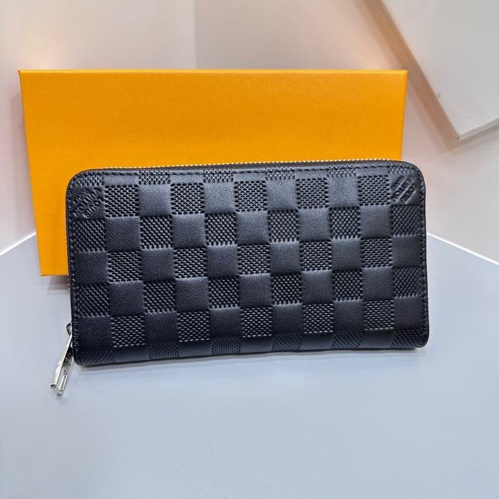 Clutch bag Louis Vuitton Damier Graphite Zippy Wallet Black Size 19x10cm