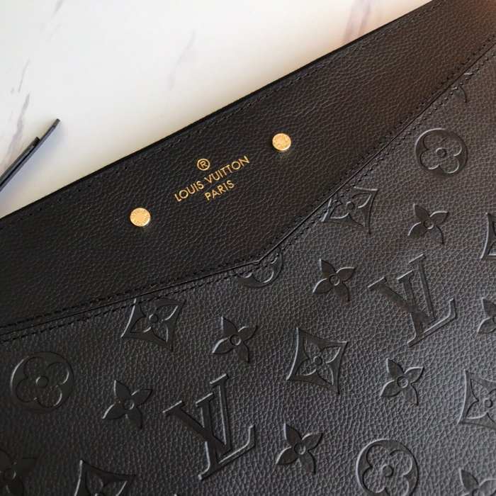 Clutch bag Louis Vuitton M62937 embossed leather clutch Black Size 29.5x21