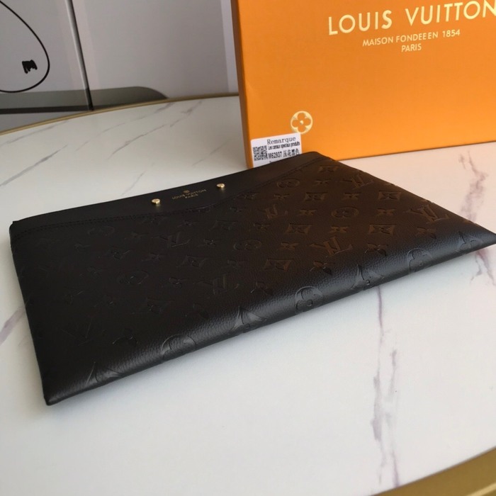 Clutch bag Louis Vuitton M62937 embossed leather clutch Black Size 29.5x21
