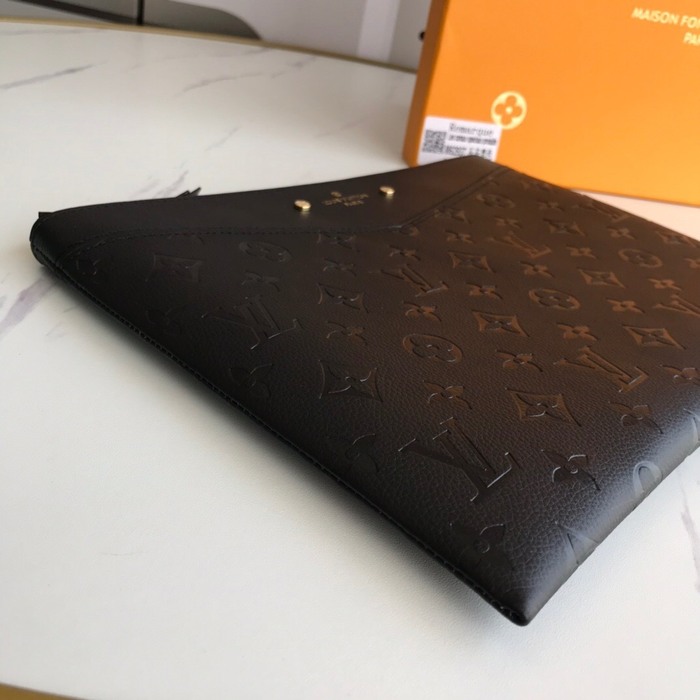 Clutch bag Louis Vuitton M62937 embossed leather clutch Black Size 29.5x21